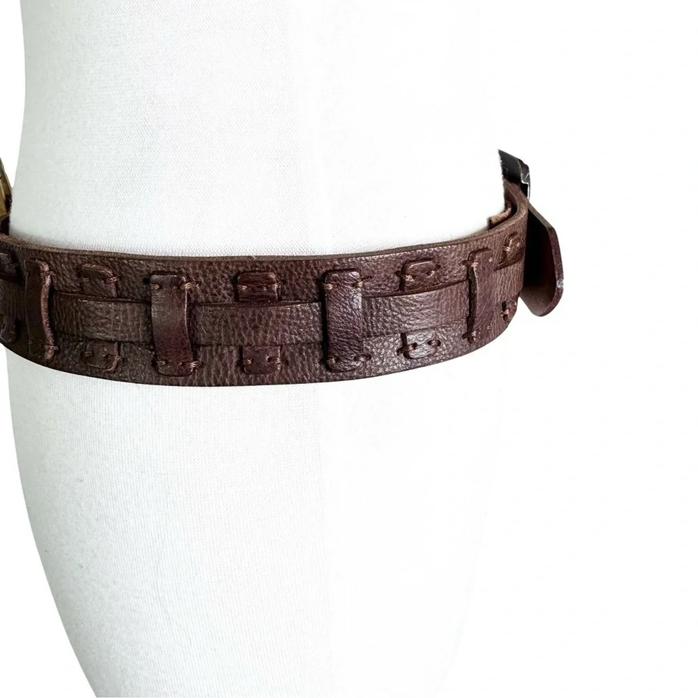 Vintage Levi’s Leather Woven Belt Brown unisex Size 36